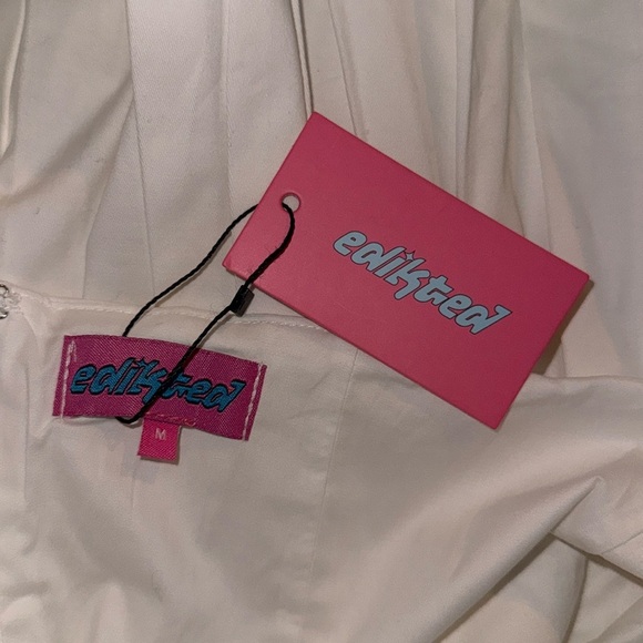 Edikted Corseted Pleated Mini Dress SZ Small - Picture 10 of 12